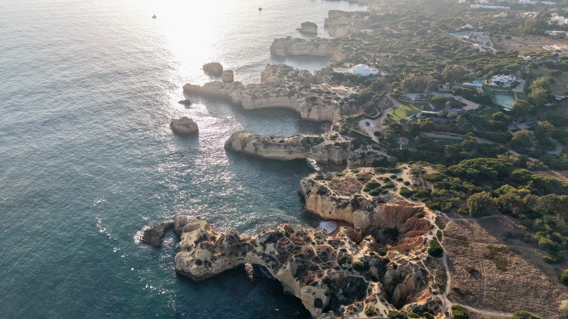 Costa de Albufeira vista de drone